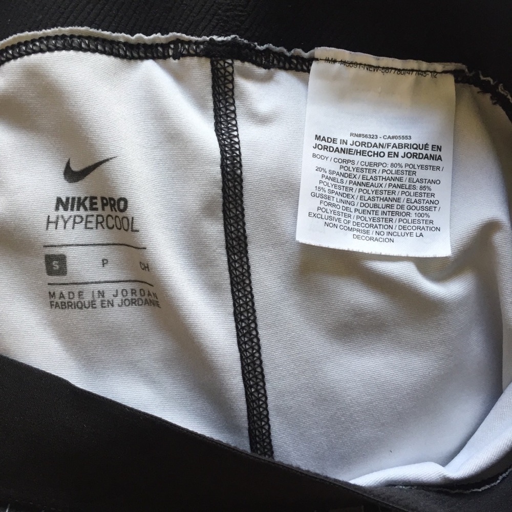 NIKE Graphic Print Grey Black HyperCool Leggings - Picture 11 of 11